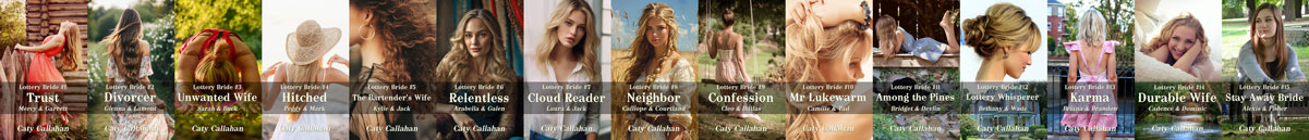 Lottery Bride series by Caty Callahan, sweet romances for everyone